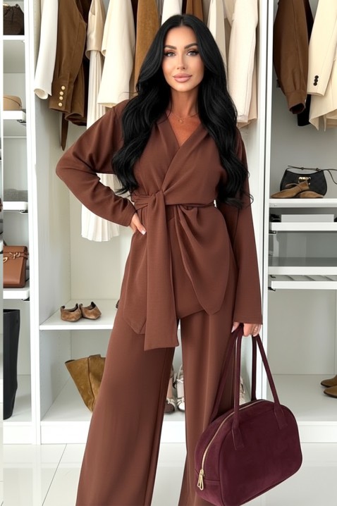 Komplet GOLZARFA BROWN, Kolor : brązowy, IVET.PL - Modna odzież