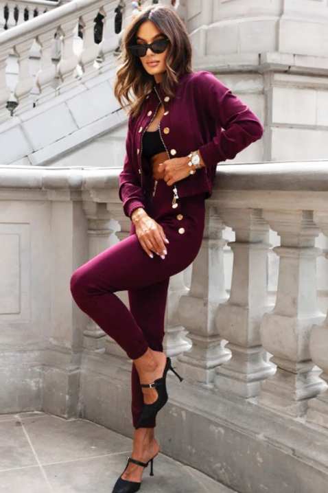 Komplet BENSEMA BORDO - Komplety na co dzień | Ivet.PL Komplet BENSEMA BORDO, Kolor : bordowy, IVET.PL - Modna odzież