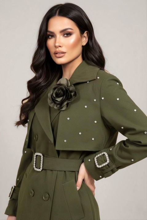 Trencz RODILDA KHAKI, Kolor : khaki, IVET.PL - Modna odzież