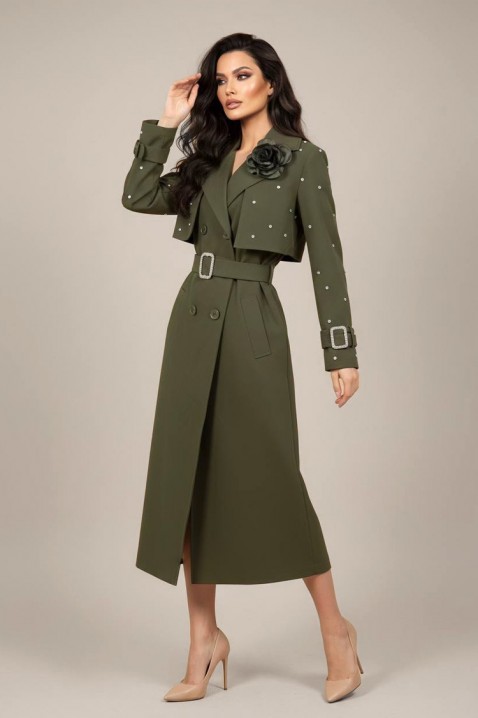 Trencz RODILDA KHAKI, Kolor : khaki, IVET.PL - Modna odzież