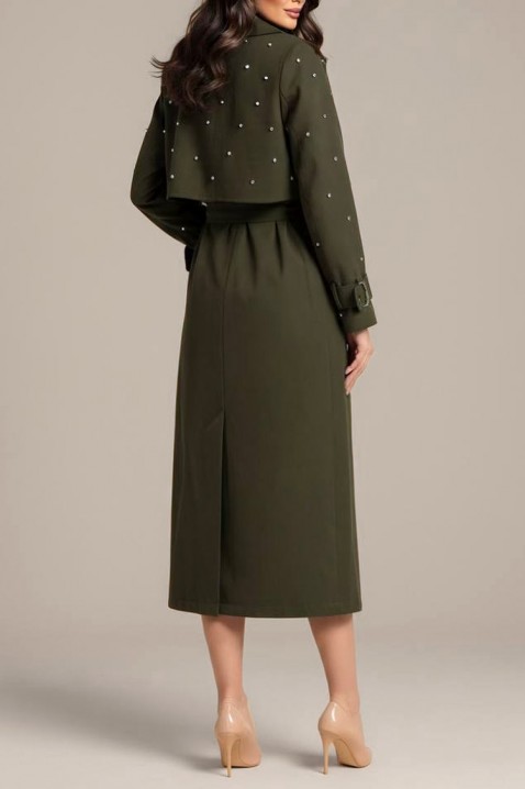 Trencz RODILDA KHAKI, Kolor : khaki, IVET.PL - Modna odzież