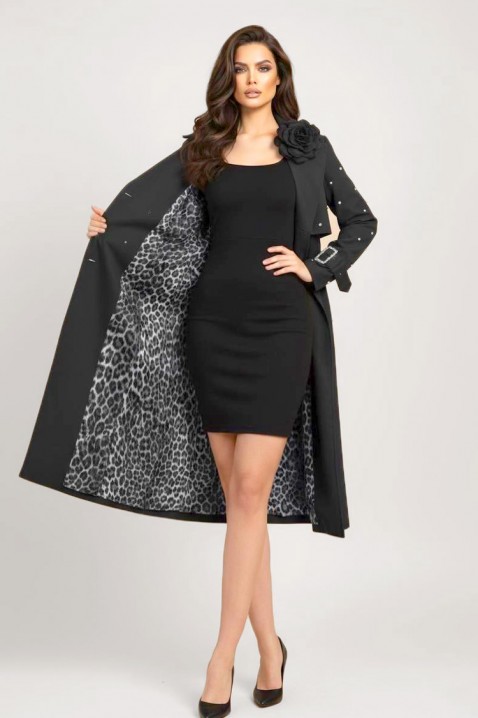 Trencz RODILDA BLACK, Kolor : czarny, IVET.PL - Modna odzież