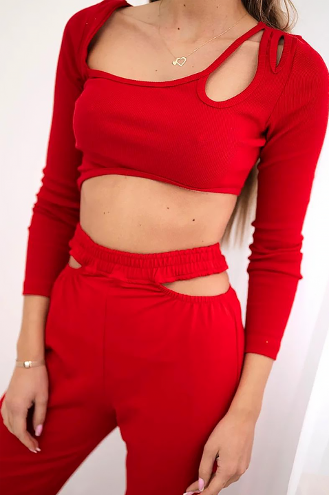 Komplet RADELVA RED - Komplety na co dzień | Ivet.PL Komplet RADELVA RED, Kolor : czerwony, IVET.PL - Modna odzież