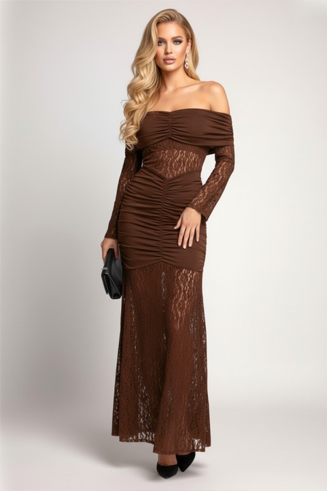 Sukienka UNDRENZA BROWN - Długie sukienki | Ivet.PL Sukienka UNDRENZA BROWN, Kolor : brązowy, IVET.PL - Modna odzież