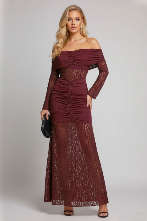 Sukienka UNDRENZA BORDO - Długie sukienki | Ivet.PL Sukienka UNDRENZA BORDO, Kolor : bordowy, IVET.PL - Modna odzież