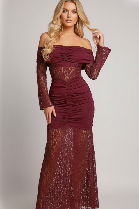 Sukienka UNDRENZA BORDO - Długie sukienki | Ivet.PL Sukienka UNDRENZA BORDO, Kolor : bordowy, IVET.PL - Modna odzież