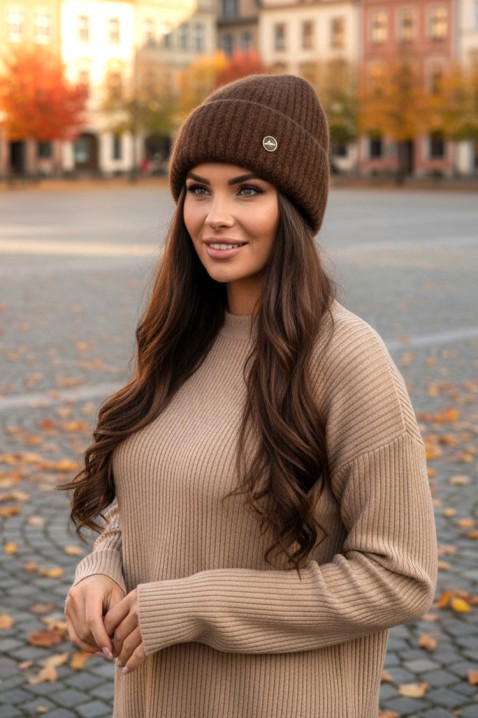 Czapka HELDRINZA BROWN, Kolor : brązowy, IVET.PL - Modna odzież