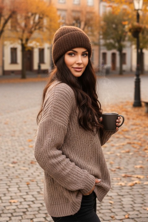 Czapka HELDRINZA BROWN, Kolor : brązowy, IVET.PL - Modna odzież