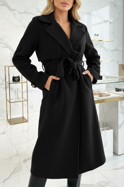 Trencz GRENOLFA BLACK, Kolor : czarny, IVET.PL - Modna odzież