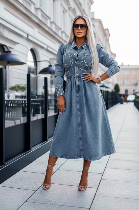 Sukienka BRALVENZA, Kolor : chabrowy, IVET.PL - Modna odzież