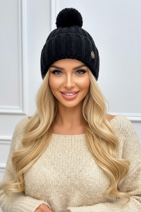 Czapka LEILONZA BLACK, Kolor : czarny, IVET.PL - Modna odzież