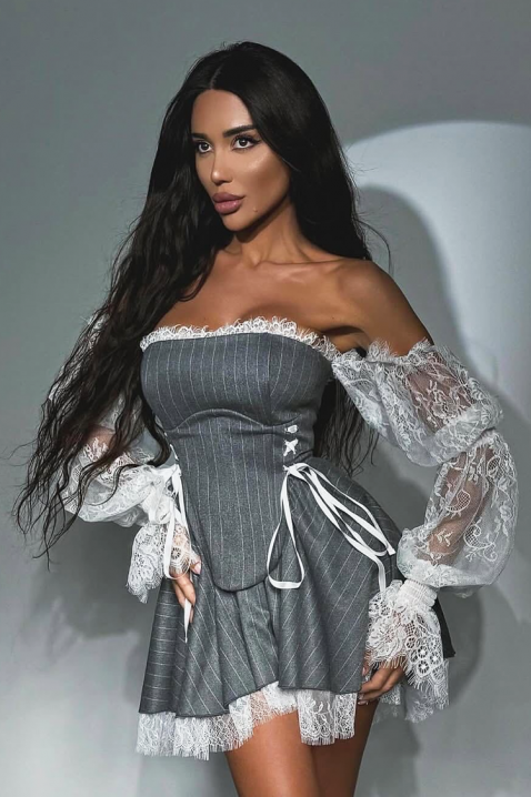 Sukienka VIRZOLA, Kolor : szary, IVET.PL - Modna odzież