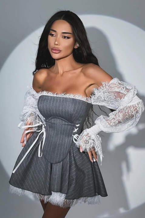 Sukienka VIRZOLA, Kolor : szary, IVET.PL - Modna odzież