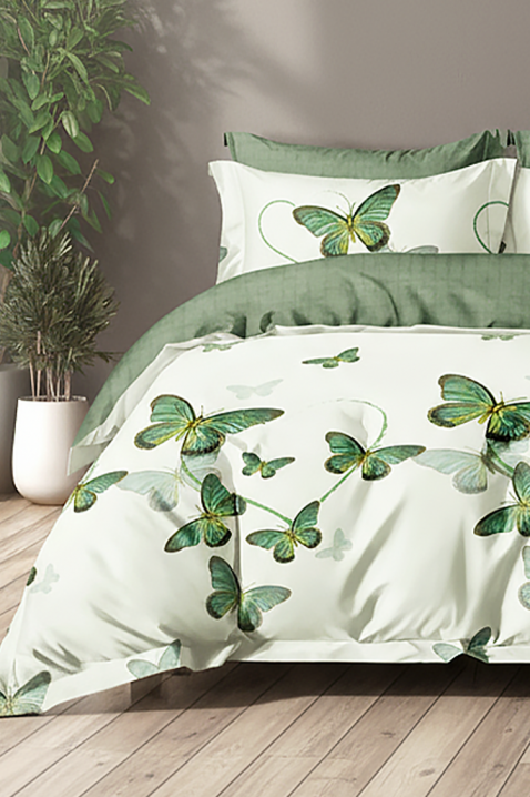 Komplet pościeli DIONERY 200x220 cm bawełna - 4 elementy, Kolor : zielony, IVET.PL - Modna odzież