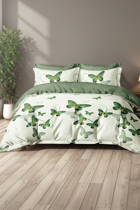 Komplet pościeli DIONERY 200x220 cm bawełna - 4 elementy, Kolor : zielony, IVET.PL - Modna odzież