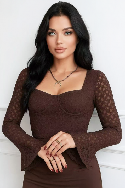 Bluzka BLENILDA BROWN, Kolor : brązowy, IVET.PL - Modna odzież