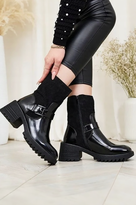 Botki KALOSTA, Kolor : czarny, IVET.PL - Modna odzież