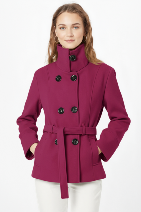 Płaszcz BLENZINA BORDO, Kolor : bordowy, IVET.PL - Modna odzież
