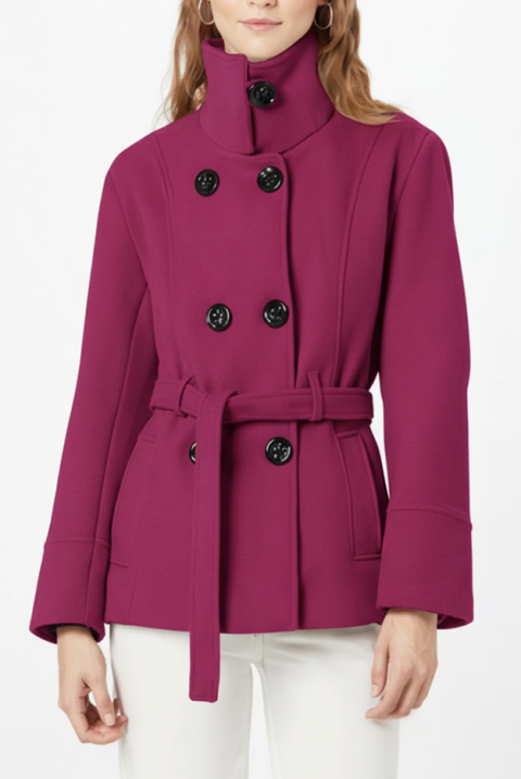 Płaszcz BLENZINA BORDO, Kolor : bordowy, IVET.PL - Modna odzież