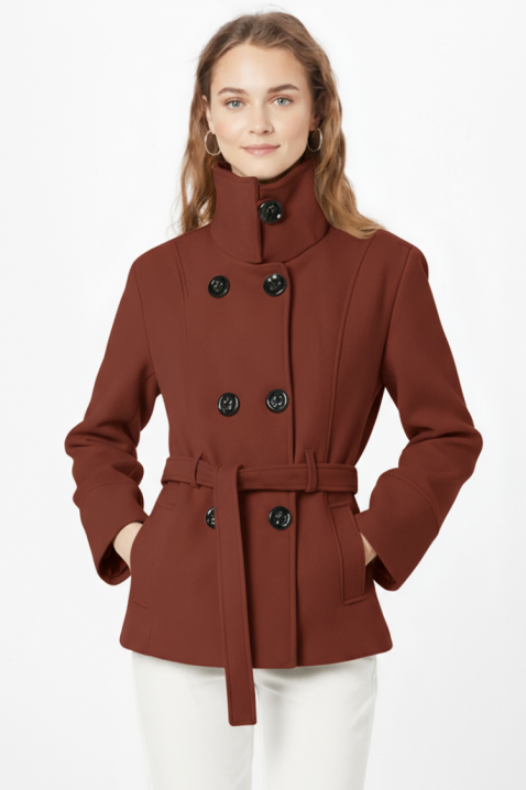 Płaszcz BLENZINA BROWN, Kolor : brązowy, IVET.PL - Modna odzież