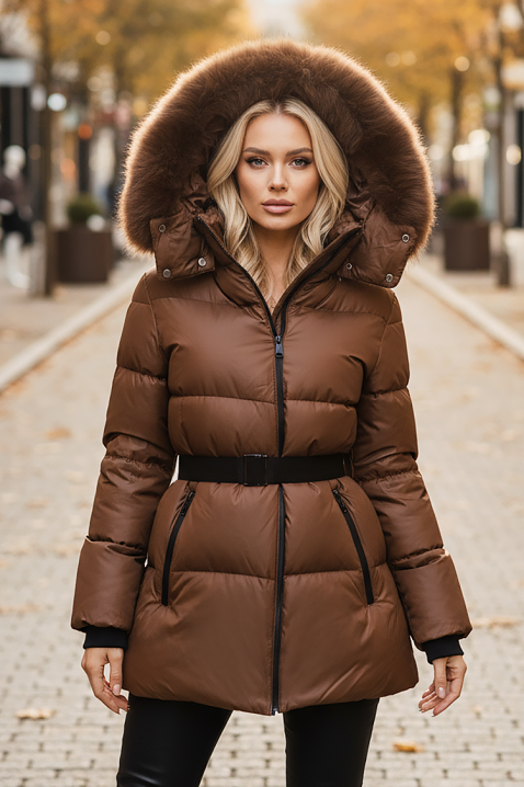 Kurtka FROZILIA BROWN, Kolor : brązowy, IVET.PL - Modna odzież