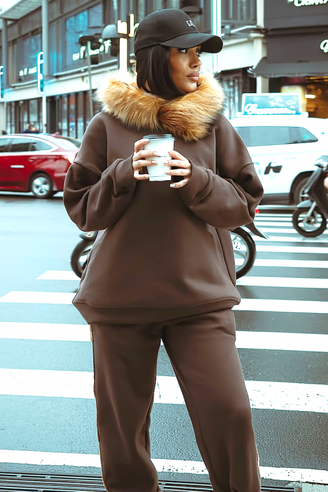 Komplet RODIPA BROWN, Kolor : brązowy, IVET.PL - Modna odzież