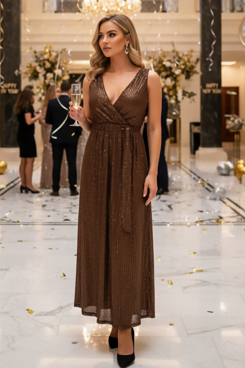 Sukienka DRAGLINA BROWN, Kolor : brązowy, IVET.PL - Modna odzież