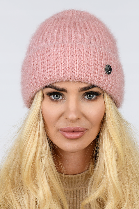 Czapka LANDINZA PUDRA, Kolor : pudrowy róż, IVET.PL - Modna odzież