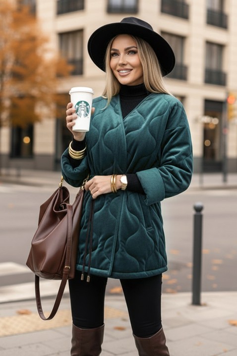 Płaszcz FESOLGA PETROL, Kolor : petrol, IVET.PL - Modna odzież