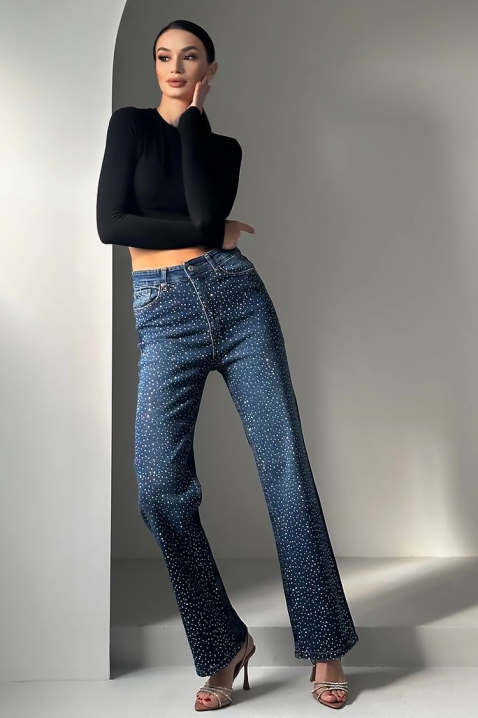 Jeansy SEFIRENA BLUE, Kolor : chabrowy, IVET.PL - Modna odzież