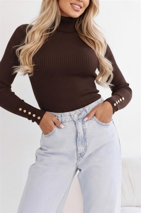 Bluzka PEROLTA BROWN, Kolor : brązowy, IVET.PL - Modna odzież