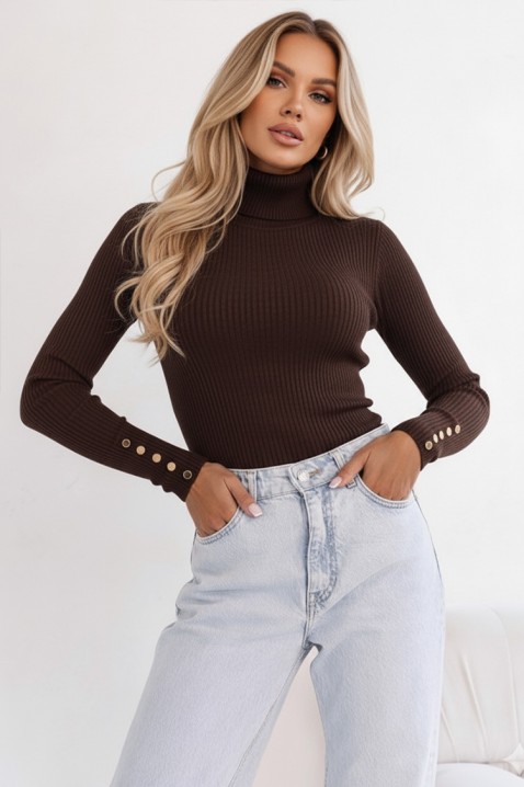 Bluzka PEROLTA BROWN, Kolor : brązowy, IVET.PL - Modna odzież