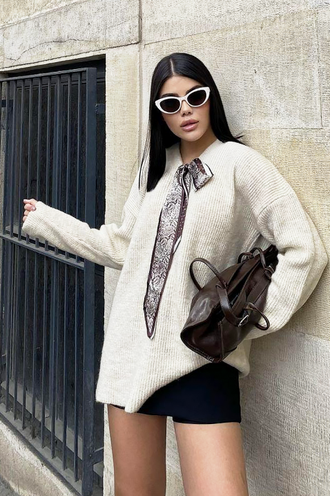 Sweter SHARLINTA ECRU, Kolor : ecru, IVET.PL - Modna odzież