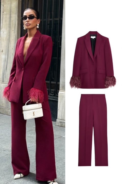 Komplet BROVELDA, Kolor : bordowy, IVET.PL - Modna odzież