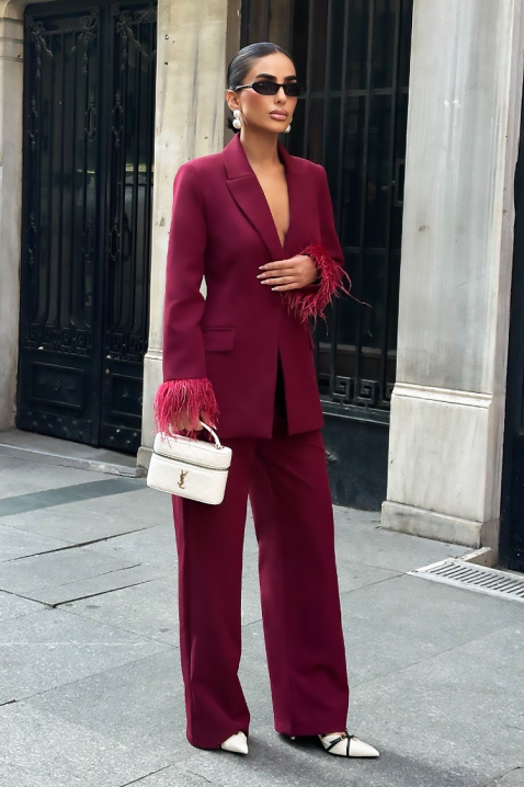 Komplet BROVELDA, Kolor : bordowy, IVET.PL - Modna odzież