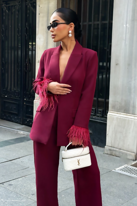 Komplet BROVELDA, Kolor : bordowy, IVET.PL - Modna odzież