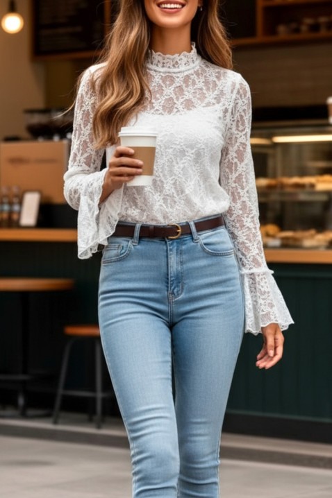 Bluzka PERSOTA WHITE, Kolor : biały, IVET.PL - Modna odzież