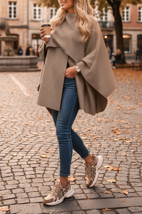 Płaszcz POKRINZA MOCHA, Kolor : mocca, IVET.PL - Modna odzież