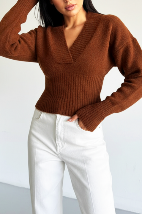 Sweter VREMOLDA CAMEL, Kolor : jasnobrązowy, IVET.PL - Modna odzież