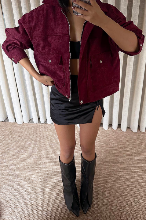 Kurtka REMZINA BORDO, Kolor : bordowy, IVET.PL - Modna odzież