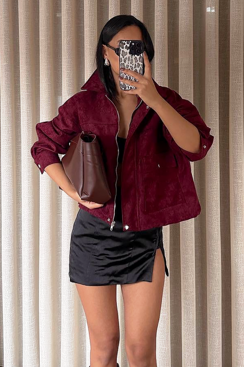 Kurtka REMZINA BORDO, Kolor : bordowy, IVET.PL - Modna odzież