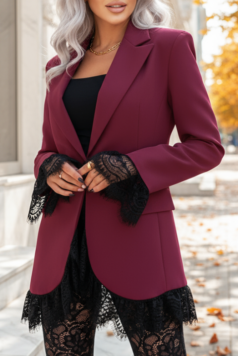 Marynarka DRENVILDA BORDO, Kolor : bordowy, IVET.PL - Modna odzież