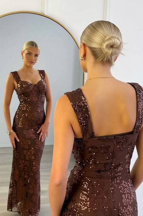 Sukienka MILINZONA, Kolor : brązowy, IVET.PL - Modna odzież