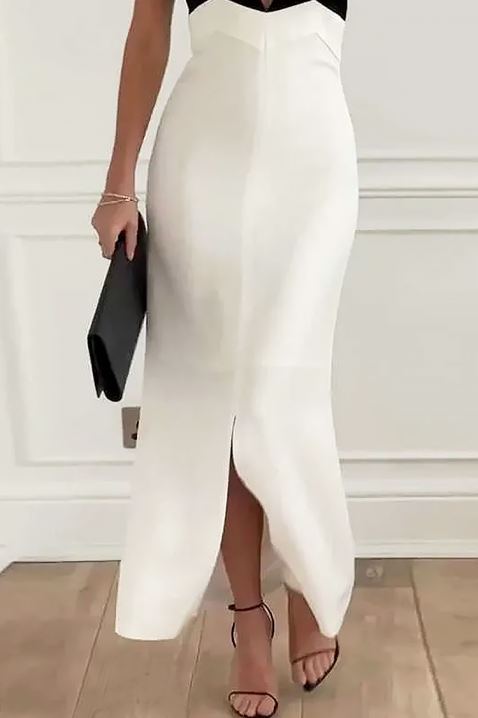 Sukienka VIZALDA, Kolor : czarny z białym, IVET.PL - Modna odzież