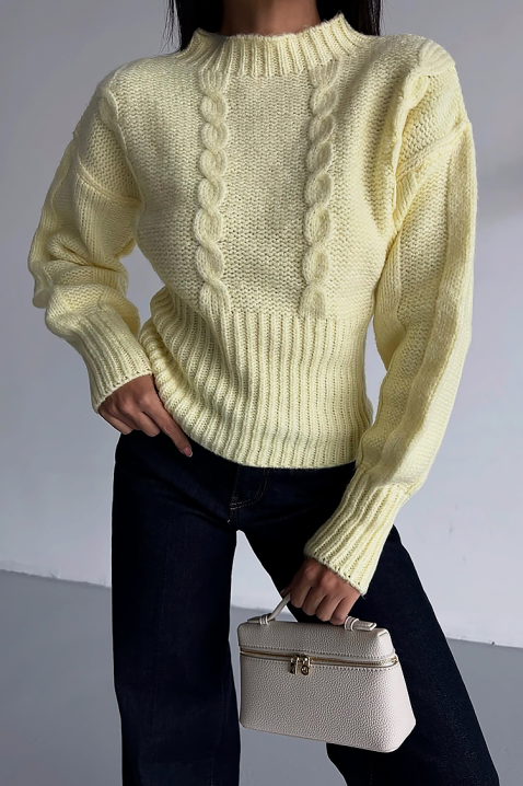 Sweter BLANDIRA YELLOW, Kolor : żółty, IVET.PL - Modna odzież