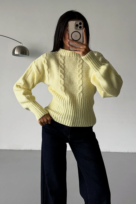 Sweter BLANDIRA YELLOW, Kolor : żółty, IVET.PL - Modna odzież