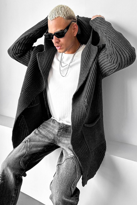 Kardigan ROLTERO, Kolor : grafitowy, IVET.PL - Modna odzież