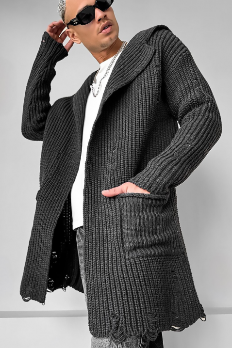 Kardigan ROLTERO, Kolor : grafitowy, IVET.PL - Modna odzież