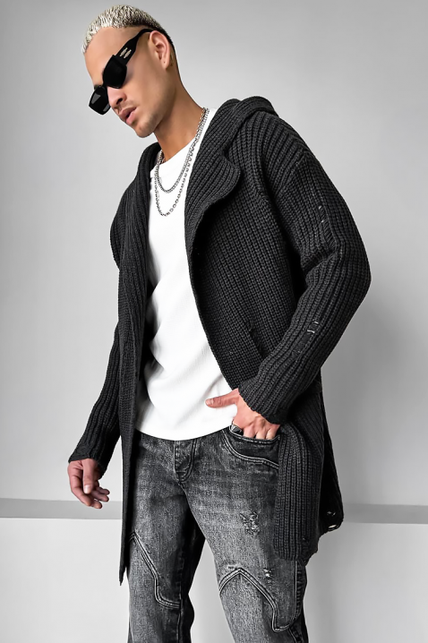 Kardigan ROLTERO, Kolor : grafitowy, IVET.PL - Modna odzież