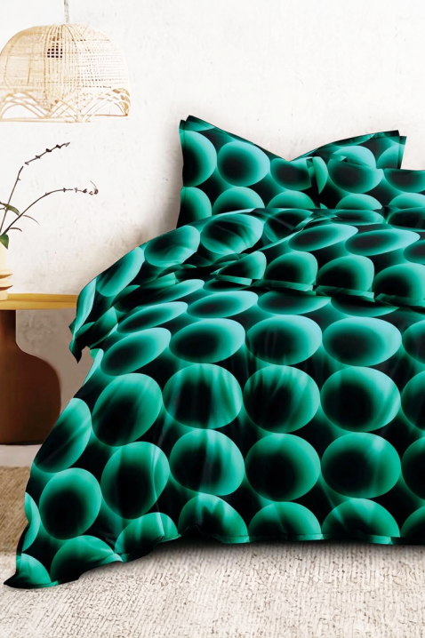 Komplet pościeli VEPOLDY 200x220 cm bawełna - 4 elementy, Kolor : zielony, IVET.PL - Modna odzież